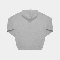 Leiho Varsity Print Heavyweight Boxy Grey Hoodie