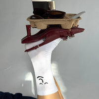 girl grip white cotton ribbed socks