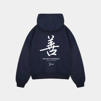 "Virtue & Kindness" Heavyweight Hoodie - Navy