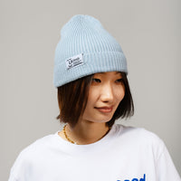Baby Sky Blue Ribbed Beanie