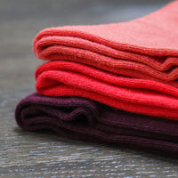 Shades of Red 3 Pack of Bamboo Socks