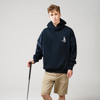Navy Virtue and Kindness heavyweight hoodie by Leiho, photo 5