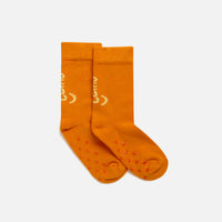 'Mini Change-maker' Orange Smiley Bamboo Socks for Toddlers