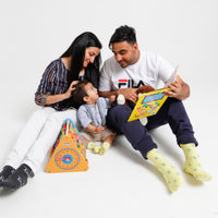 'Baby Do-Gooder' Yellow Smiley Patterned Bamboo Socks (Age 4-9 months)