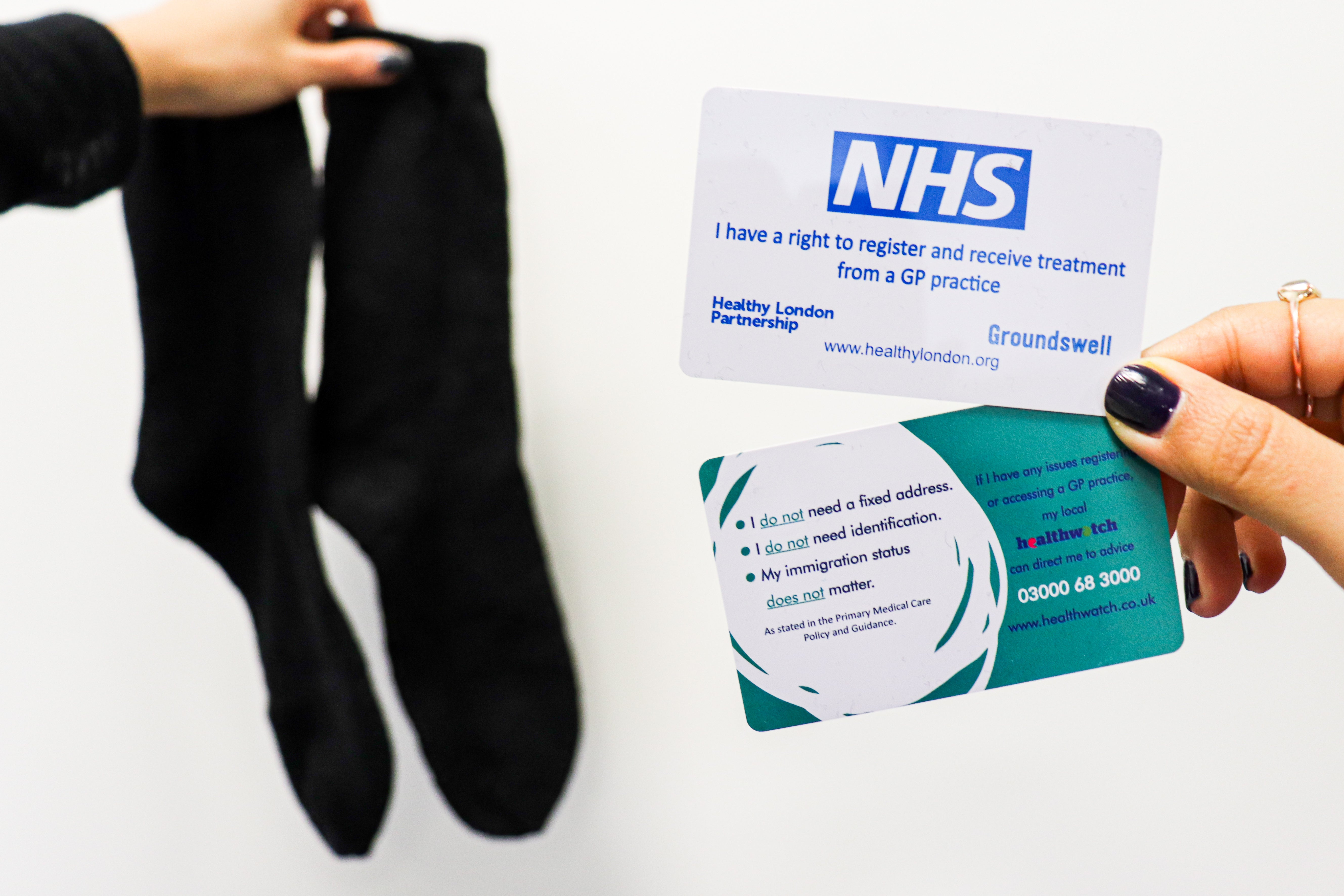 Groundswell NHS 'My Right to Healthcare' Cards