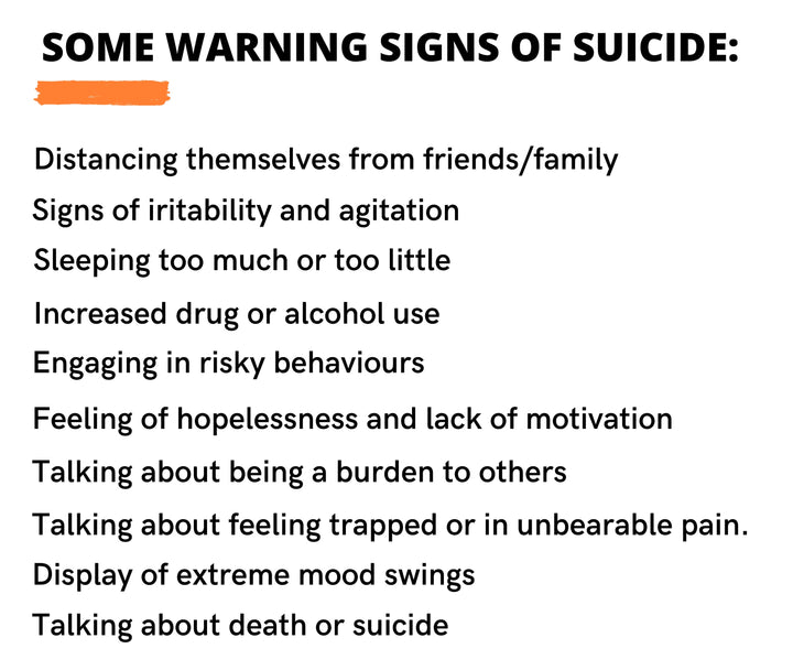 Some warning signs of suicide