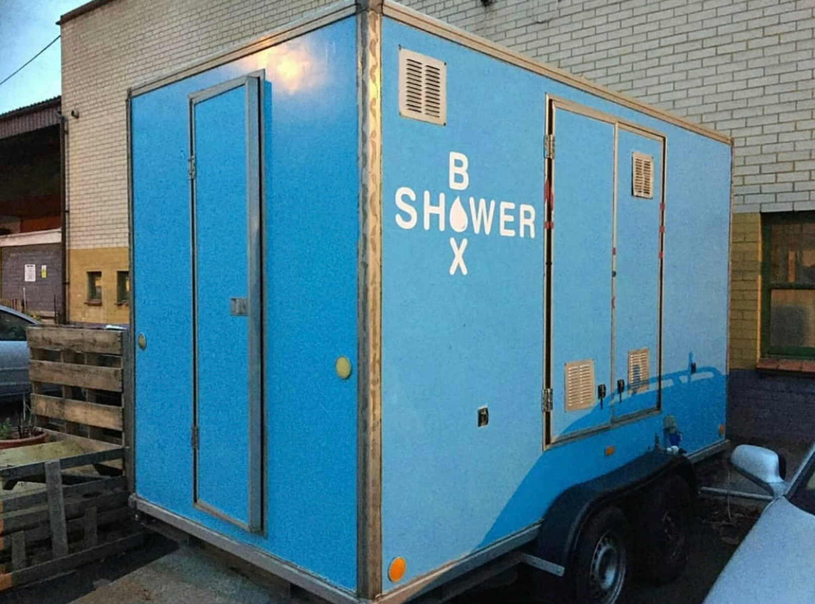 Water donated to Shower Box London