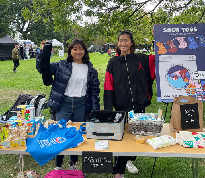 Leiho donations stall at StreetsFest 2022 a festival for people experiencing homelessness