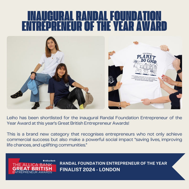 Leiho shortlisted for the Randal Foundation Entrepreneur of the Year award by Great British Entrepreneur Awards