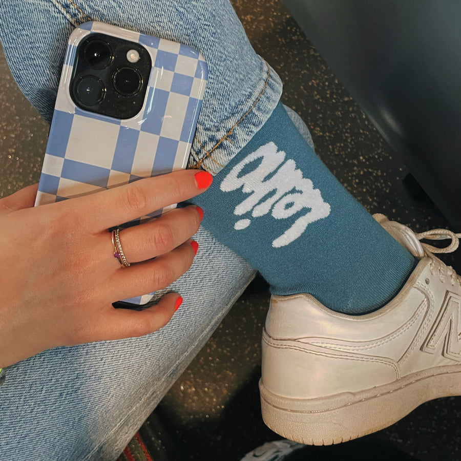 'Goody Blue Shoes' Bamboo Socks