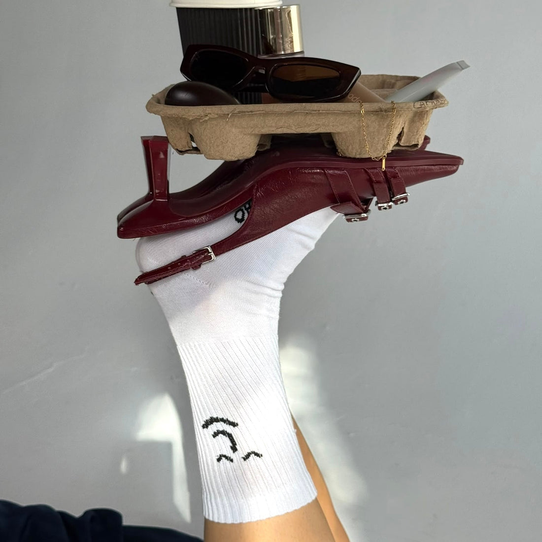girl grip white cotton ribbed socks