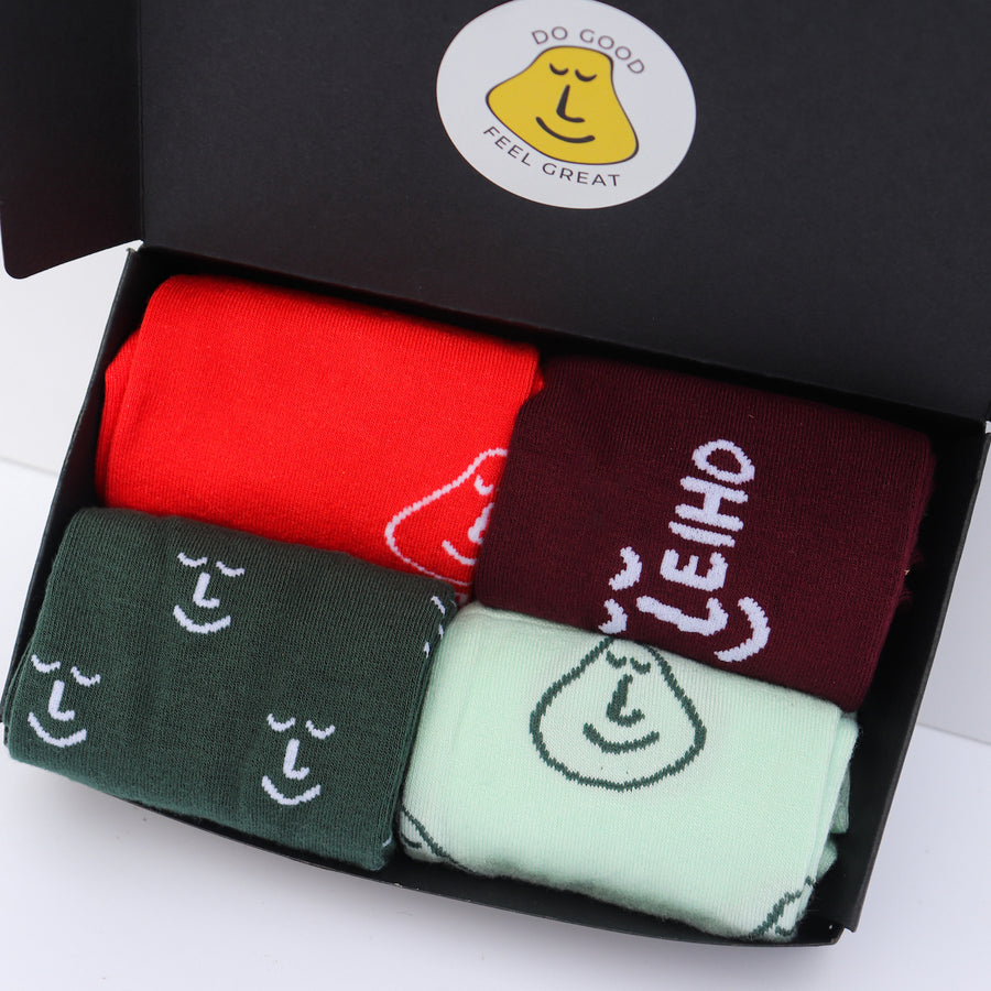 'Christmas Cheer All Year' Bamboo Socks Gift Box