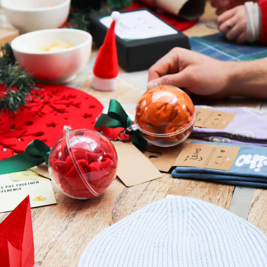 Reusable Christmas Sock Baubles