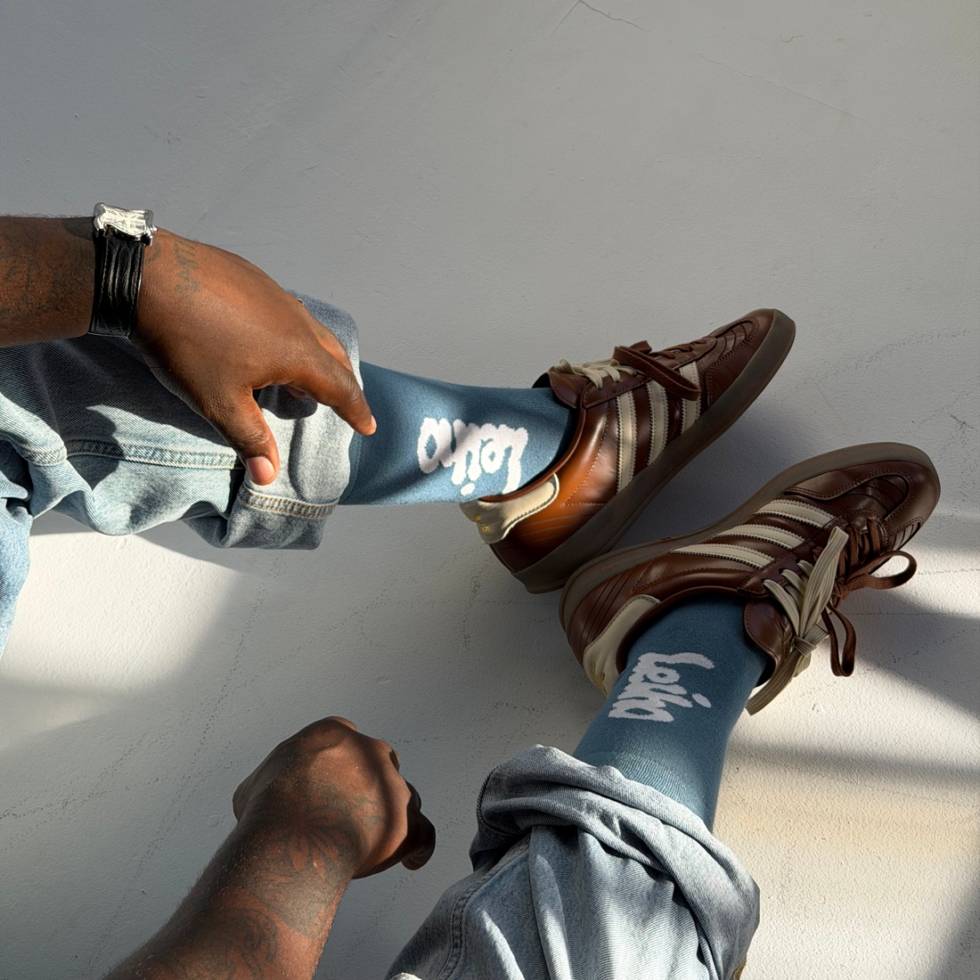 Blue Leiho Bamboo Socks