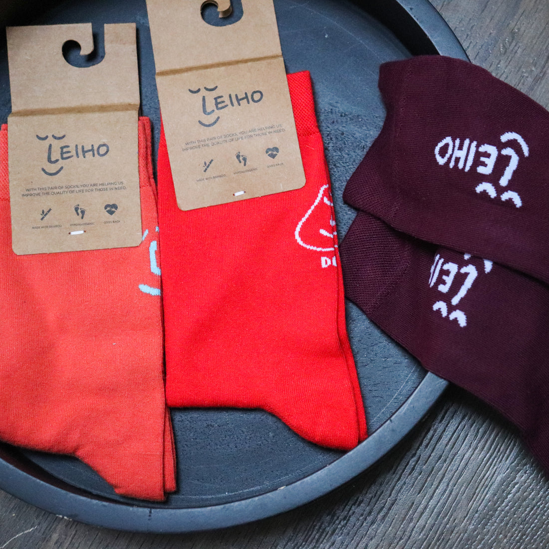 Shades of Red 3 Pack of Bamboo Socks