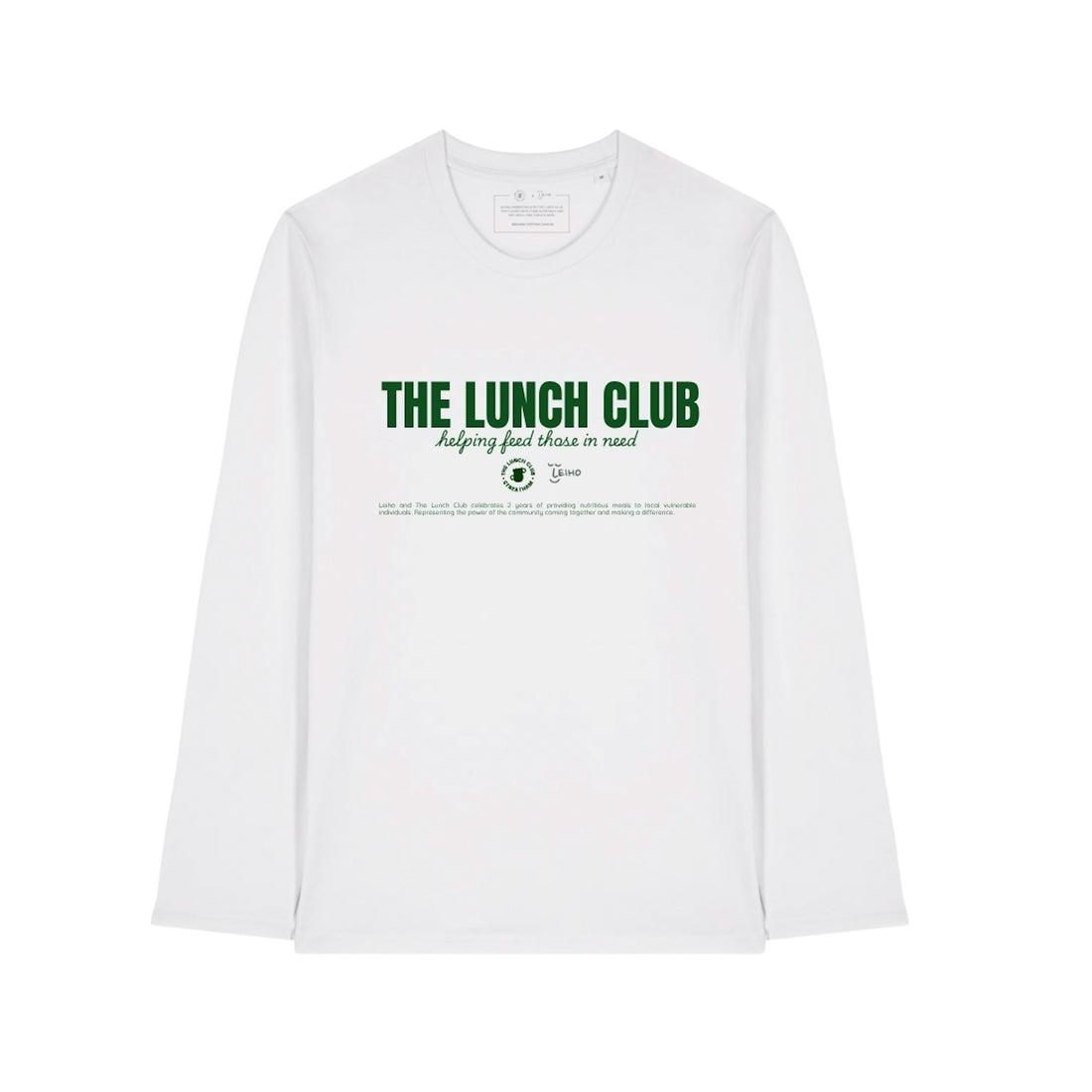 [PRE-ORDER] The Lunch Club Organic Cotton Long Sleeve White Graphic T-Shirt