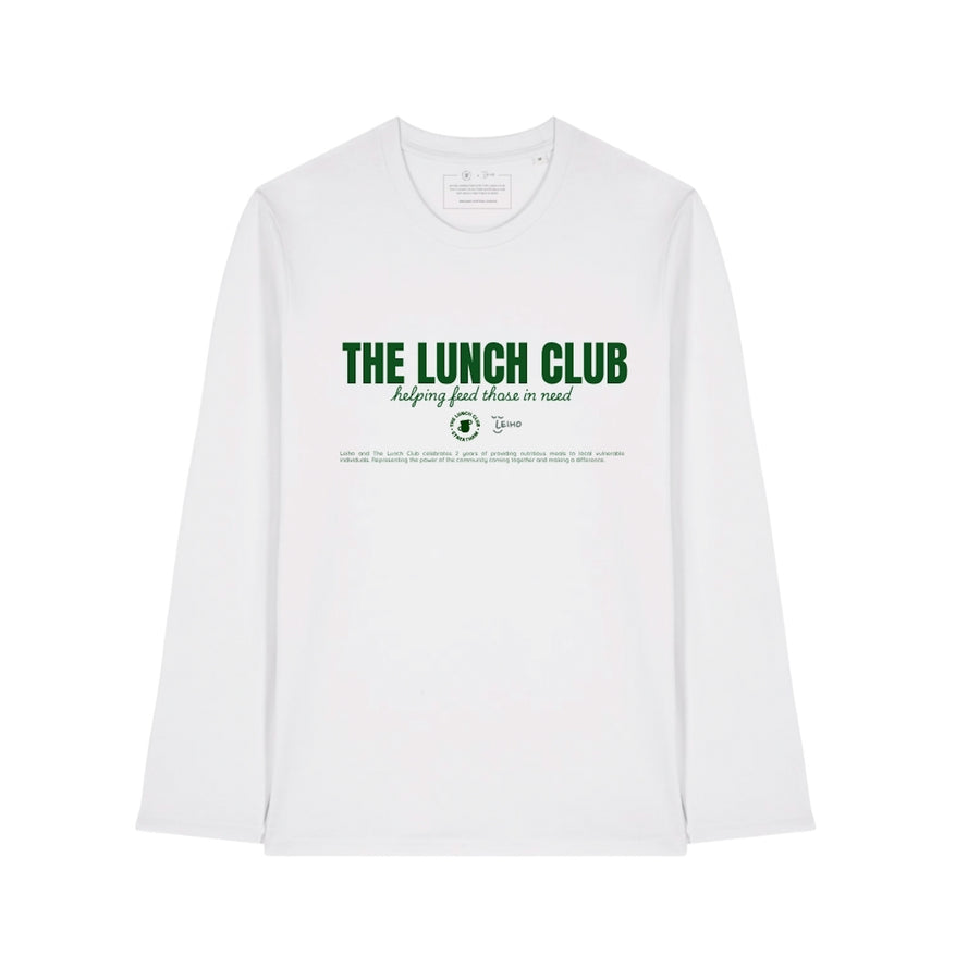 [PRE-ORDER] The Lunch Club Organic Cotton Long Sleeve White Graphic T-Shirt