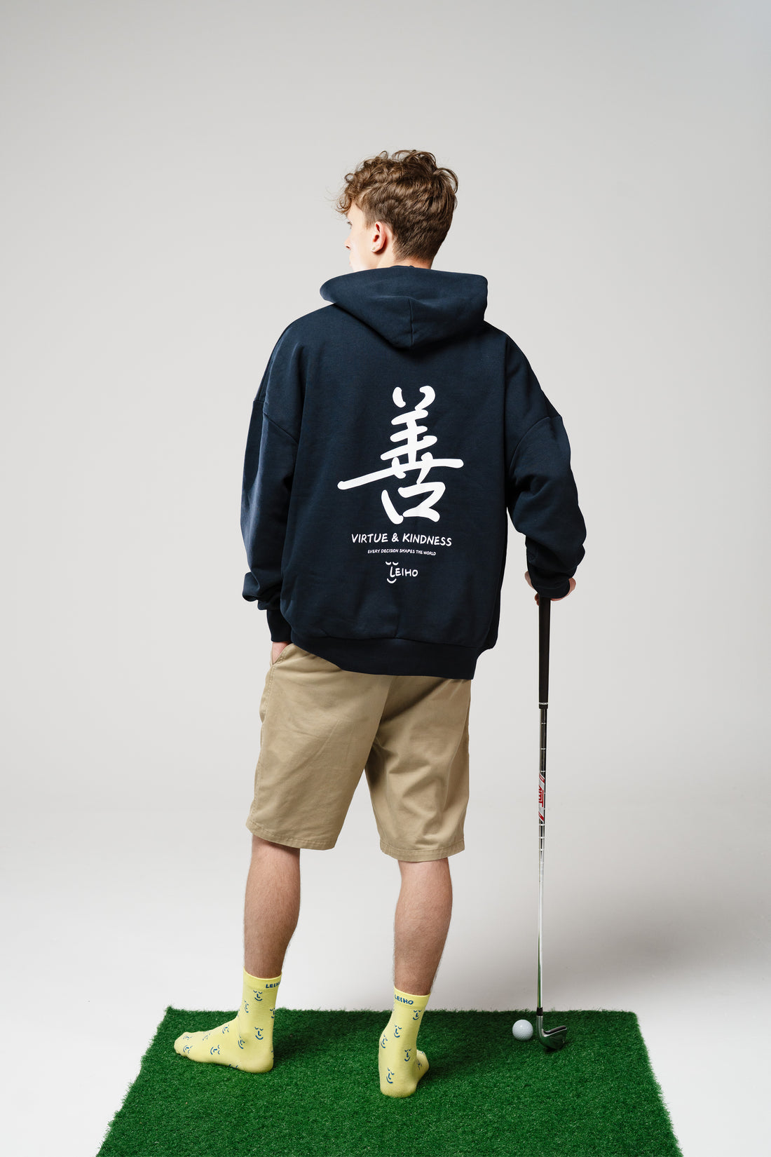 "Virtue & Kindness" Heavyweight Hoodie - Navy