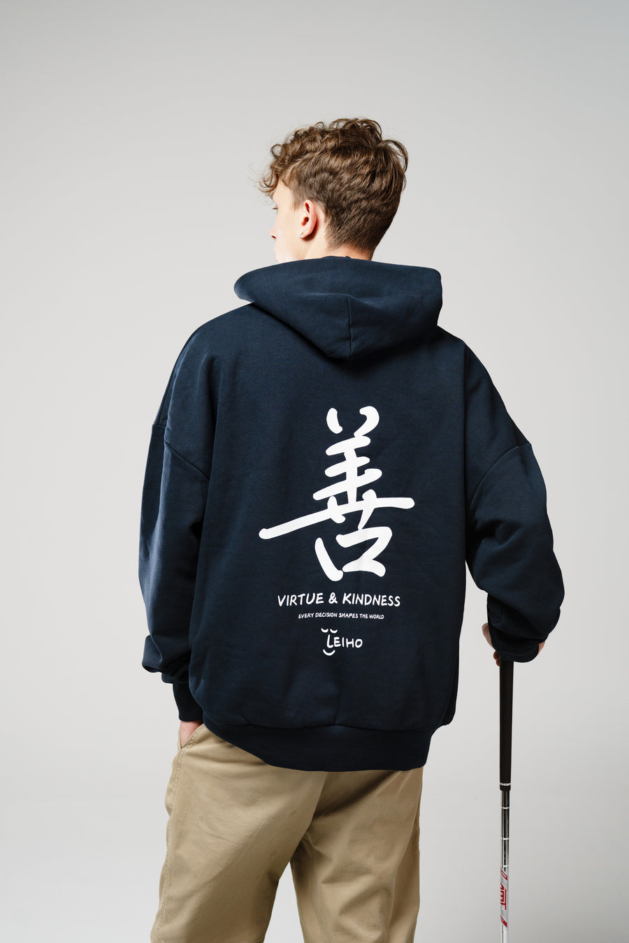 "Virtue & Kindness" Heavyweight Hoodie - Navy