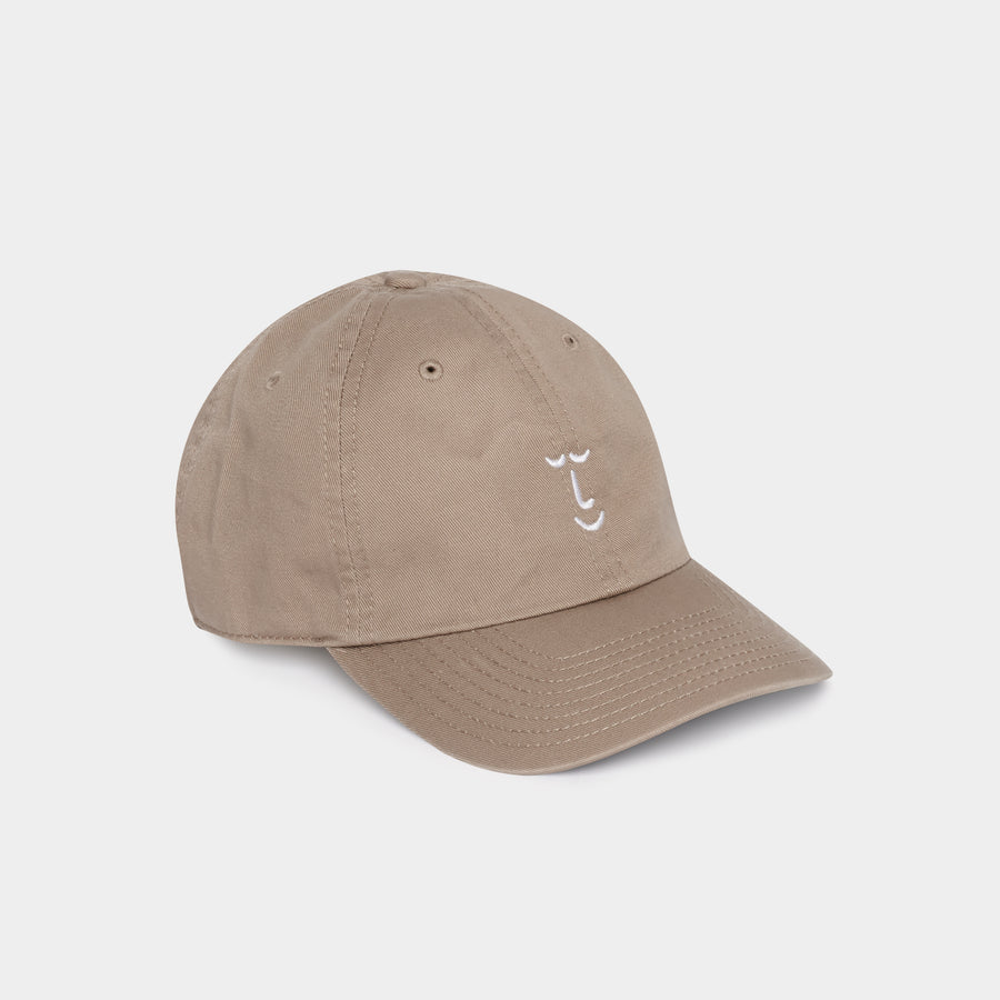 The Cheeky Chap Beige Smiley Baseball Cap