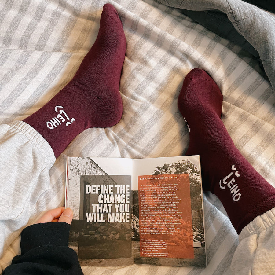 Your Favourite Burgundy Red Bamboo Socks