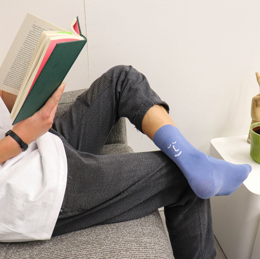 light blue bamboo socks