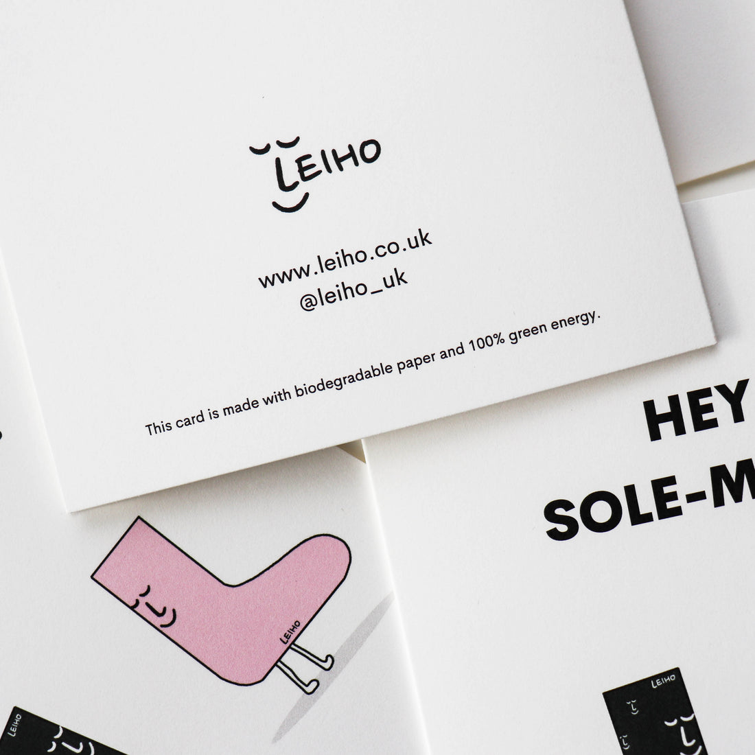 "Hey Sole-Mate" Punny Socks Greeting Card