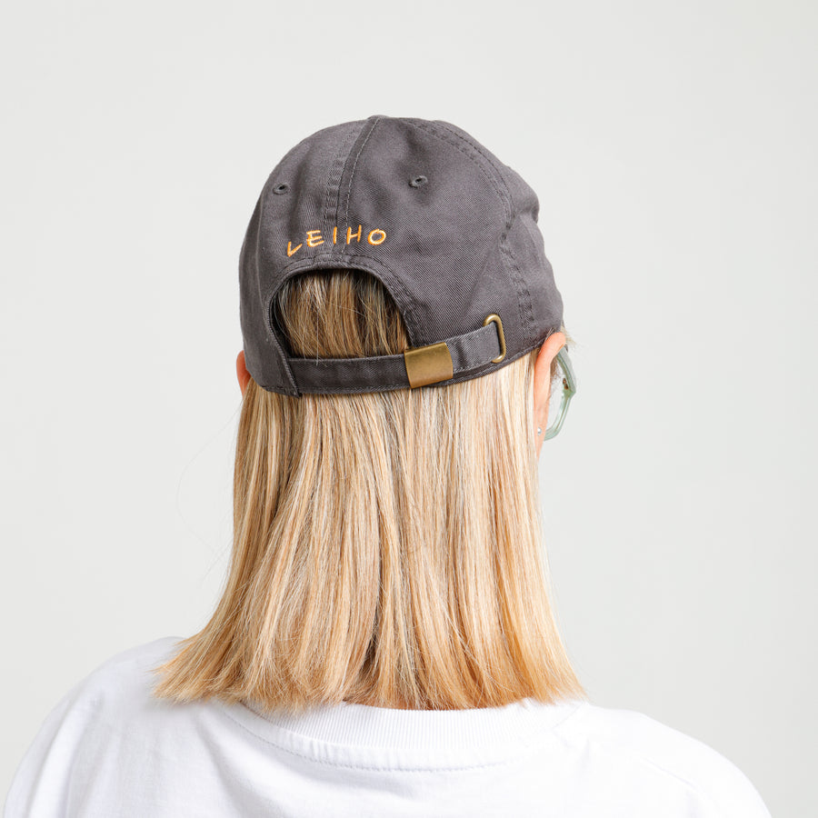 Steel The World Dark Grey Smiley Baseball Cap