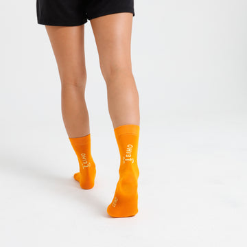 Follow The Sun Orange Bamboo Socks