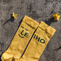 Yellow Leiho Bamboo Socks
