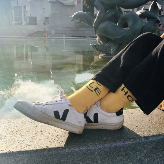 Leiho Yellow Bamboo Socks