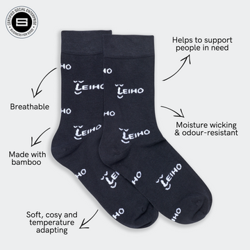 Never A Grey Day Bamboo Socks
