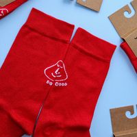 'Do Good' to be True Red Bamboo Socks