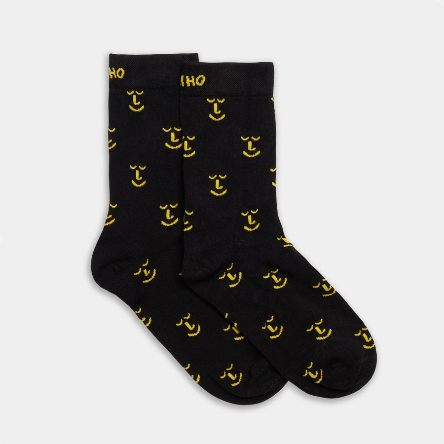 Bumble Bee Kind Smiley Bamboo Socks