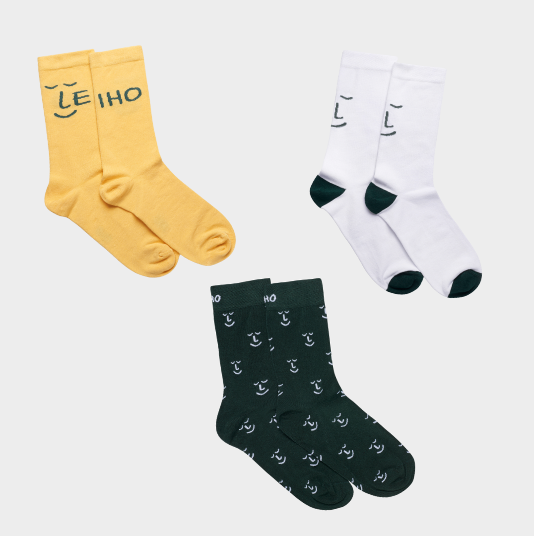 X-Large Bamboo Smiley Socks